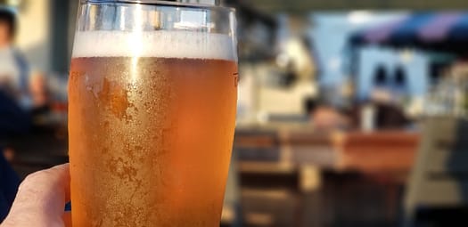 man having a cold beer